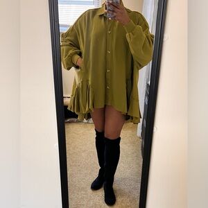 Free People Poplin sweatshirt tunic. Size XS NWOT